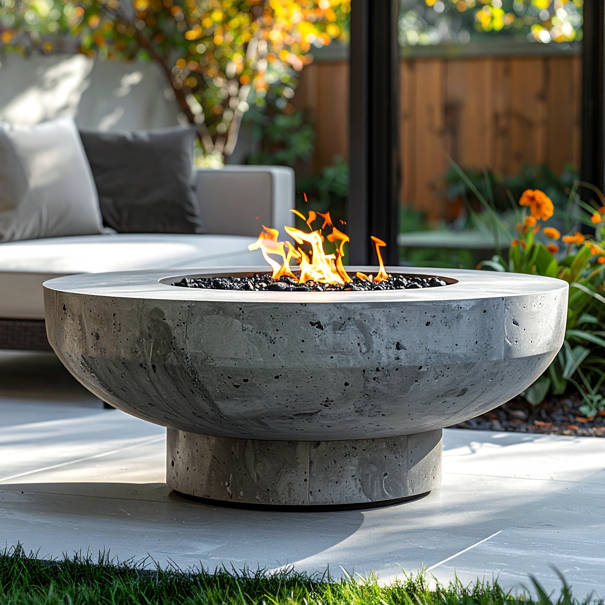 Tavola 72 Concrete Gas Fire Pit Table