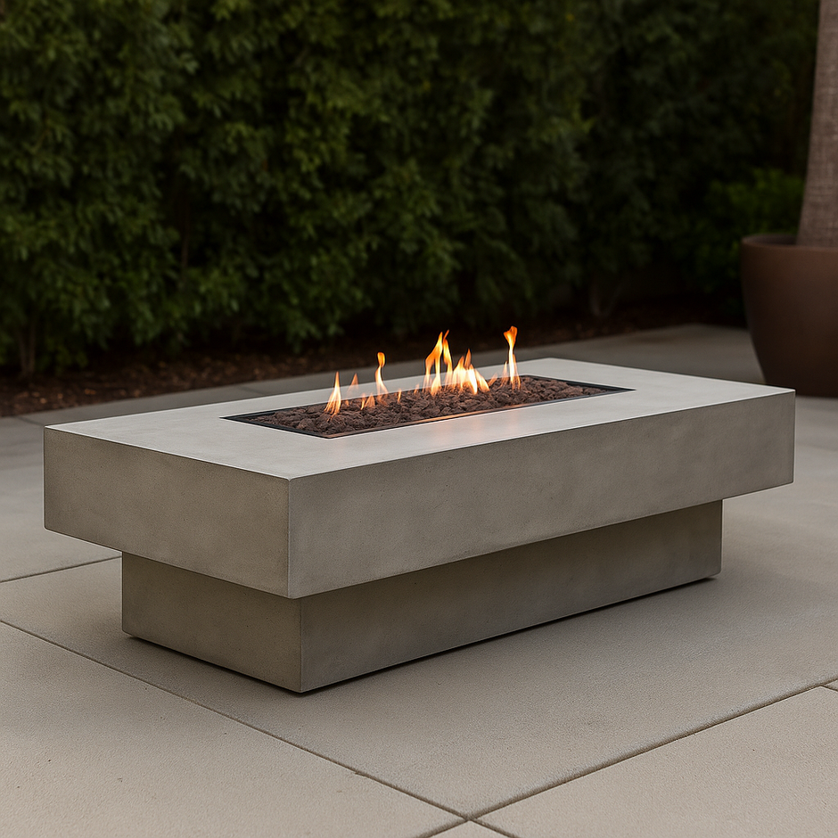 Tavola 72 Concrete Gas Fire Pit Table