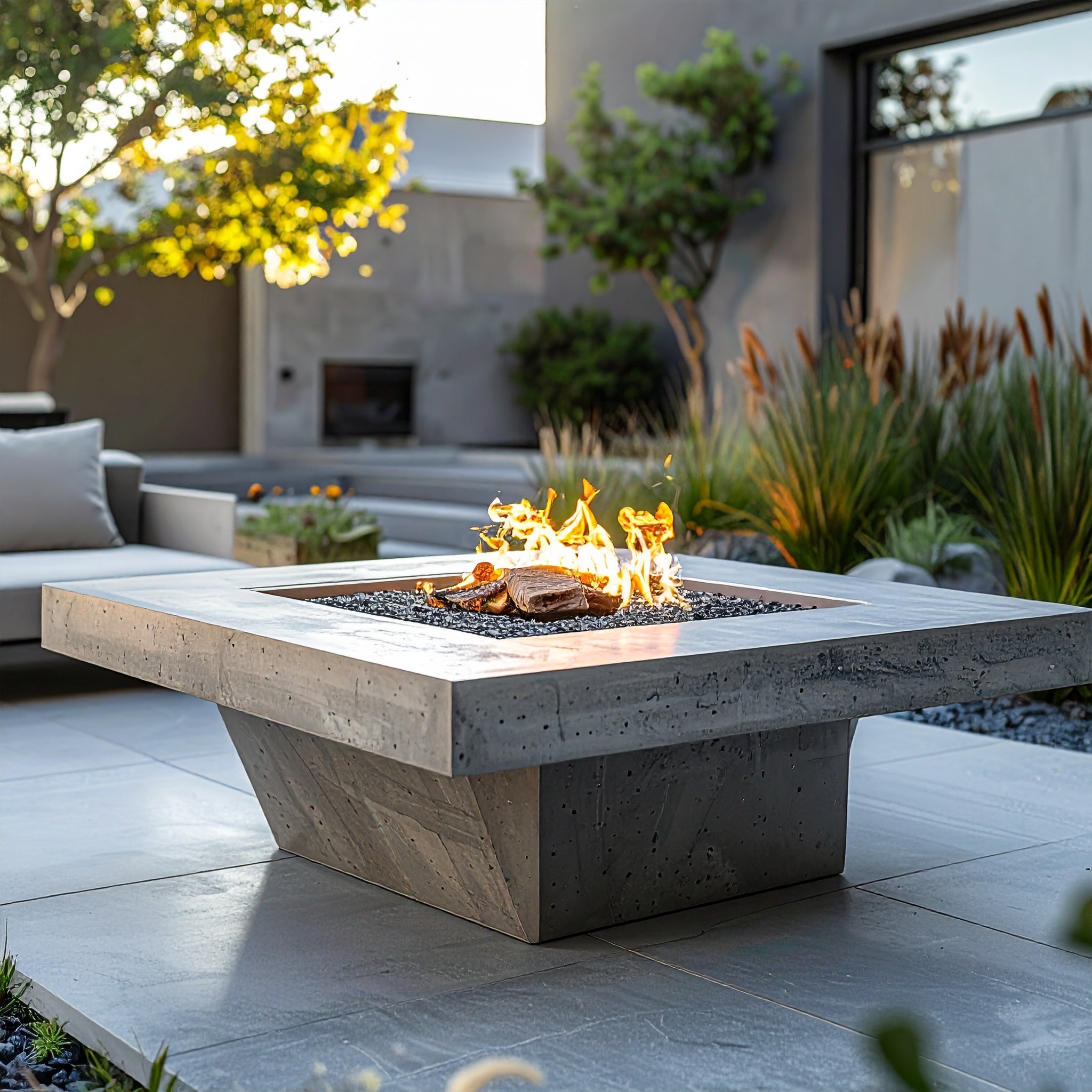 Tavola 72 Concrete Gas Fire Pit Table