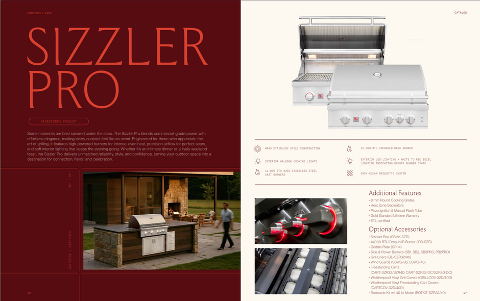 Sizzler Pro – Commercial-Grade Built-In Grill 32 inch