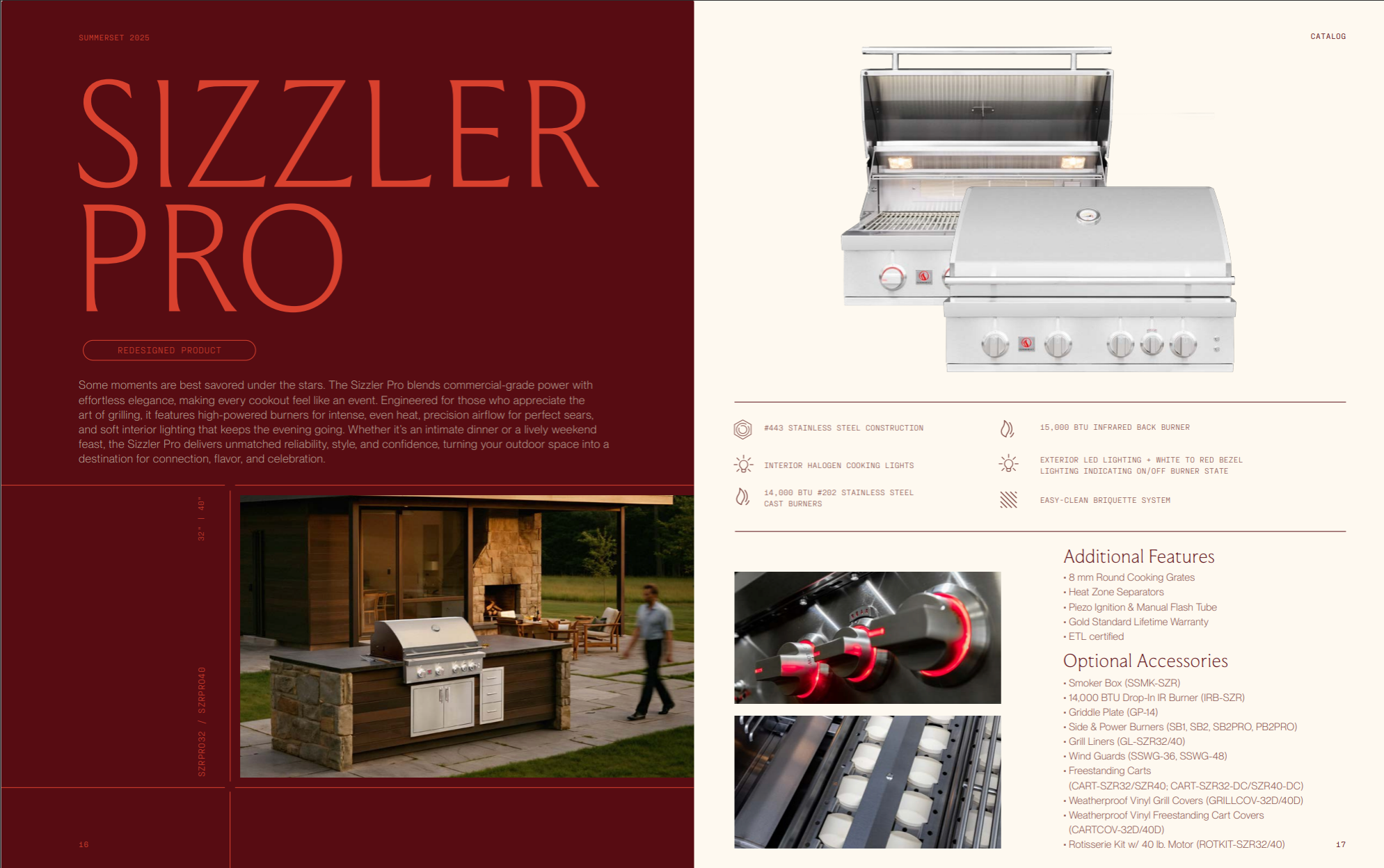 Sizzler Pro – Commercial-Grade Built-In Grill 32 inch