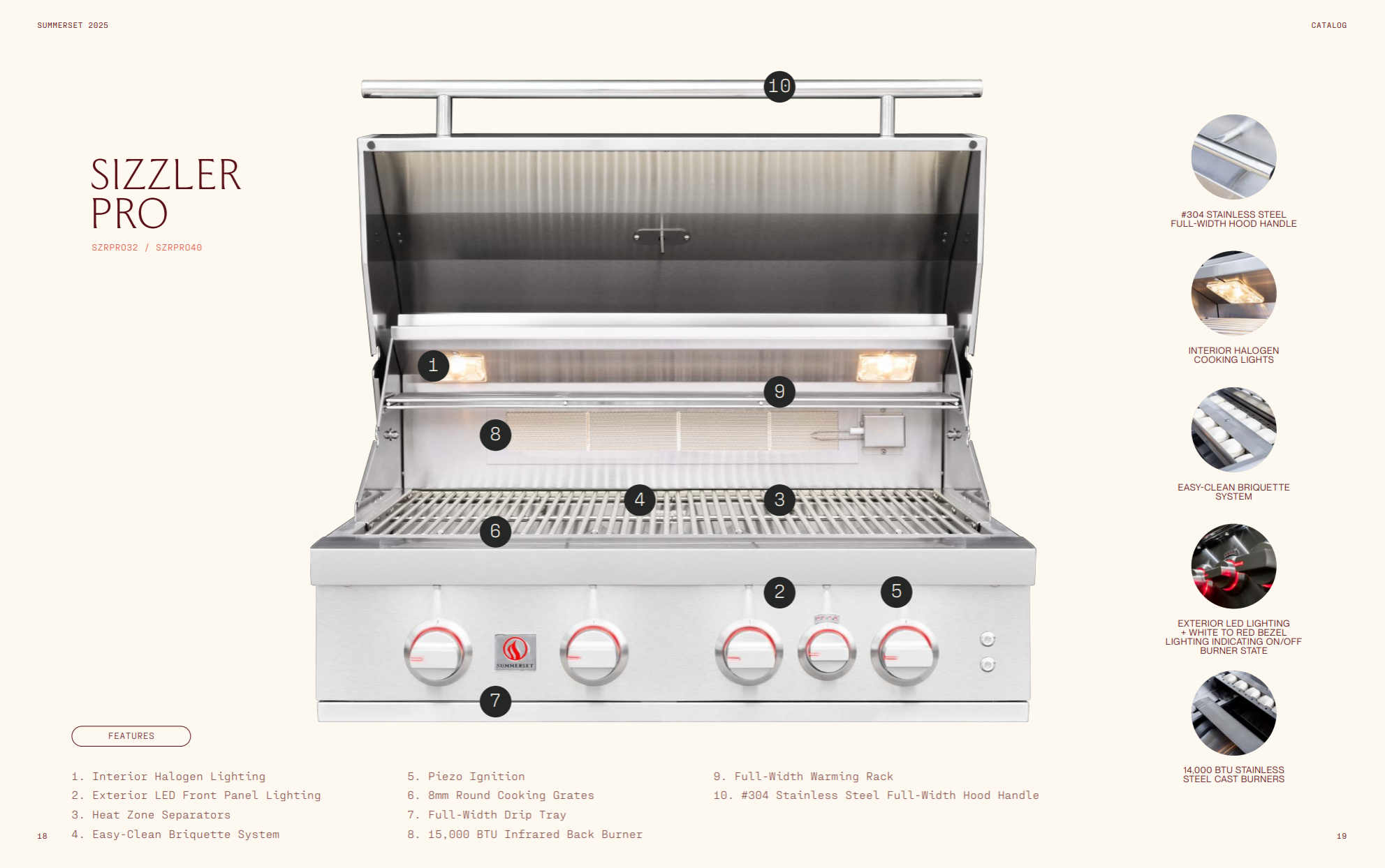 Sizzler Pro – Commercial-Grade Built-In Grill 32 inch