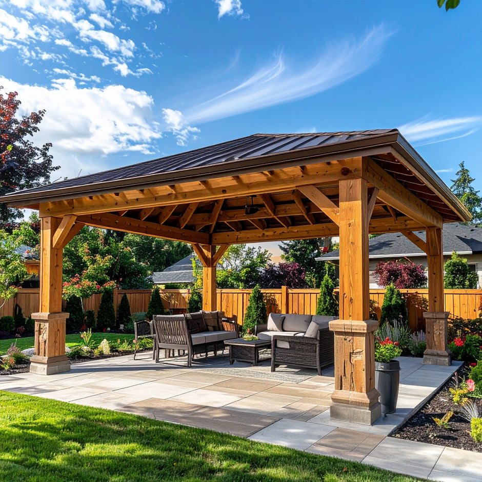 12′ × 14′ Meridian Wooden Pergola (Gazebo)