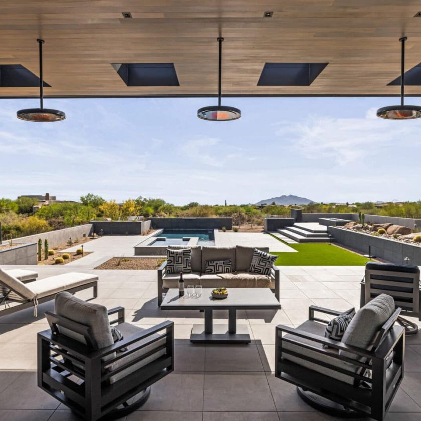 Bromic Heating Eclipse Smart-Heat 28-Inch 2900W 240V Electric Pendant Patio Heater with Twin Pole Mount