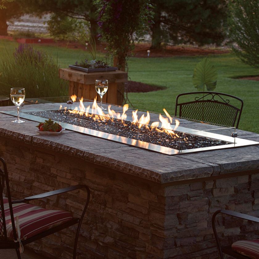 Empire White Mountain Hearth Carol Rose Linear Outdoor Firepit