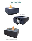 Fire Garden 44-Inch Chat Table Gas Fire Pit