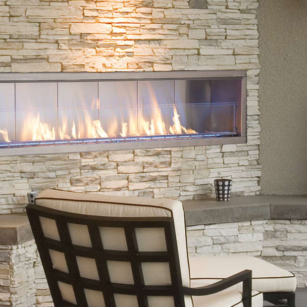 Astria Barcelona Lights Linear Contemporary Outdoor Vent-Free Fireplace