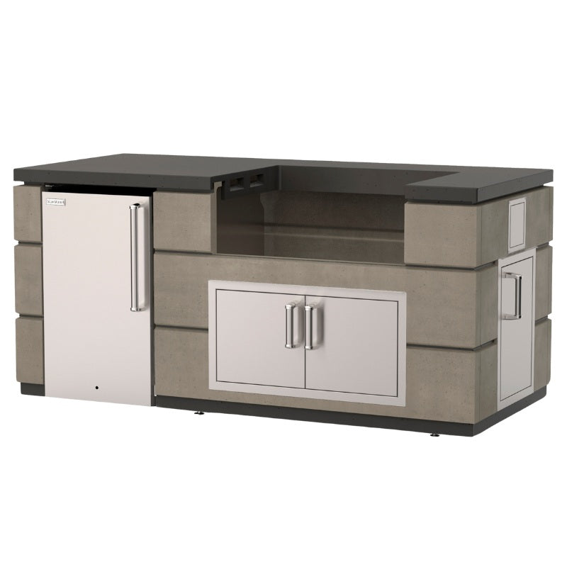 Fire Magic Contemporary Outdoor Kitchen Island Bundle for Pizza Oven