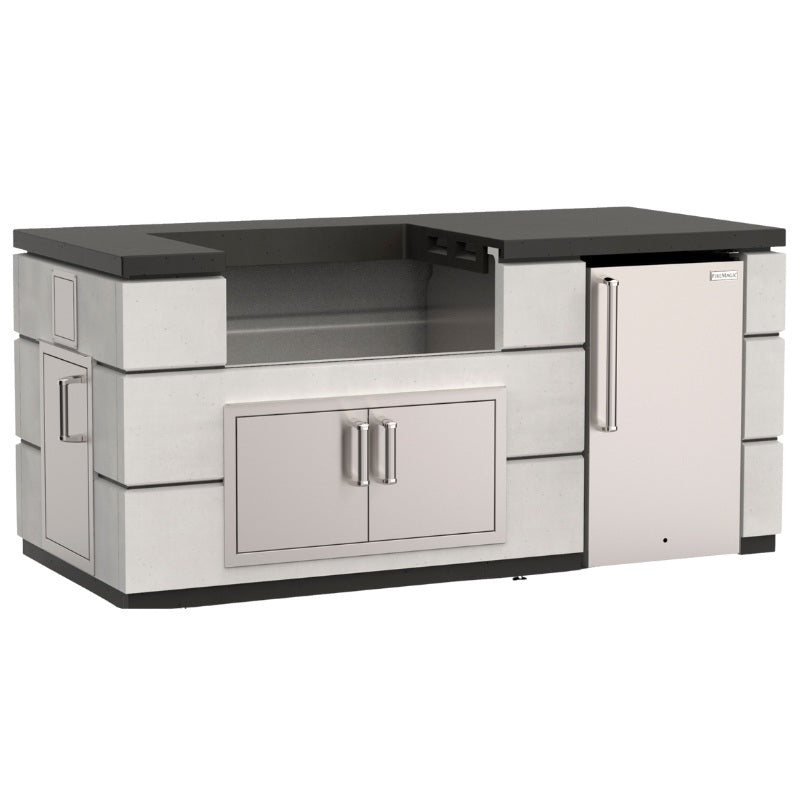 Fire Magic Contemporary Outdoor Kitchen Island Bundle for Pizza Oven