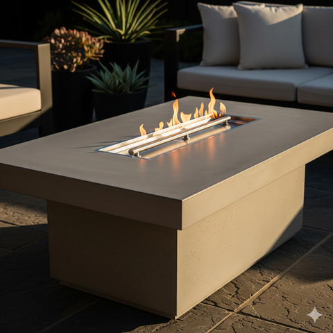 Tavola 72 Concrete Gas Fire Pit Table
