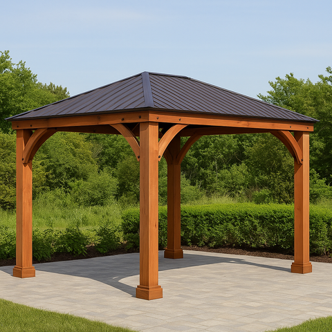 12′ × 14′ Meridian Wooden Pergola (Gazebo)
