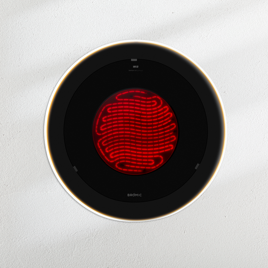 Bromic Heating Eclipse Smart-Heat 28-Inch 2900W 240V Electric Pendant Patio Heater with Twin Pole Mount